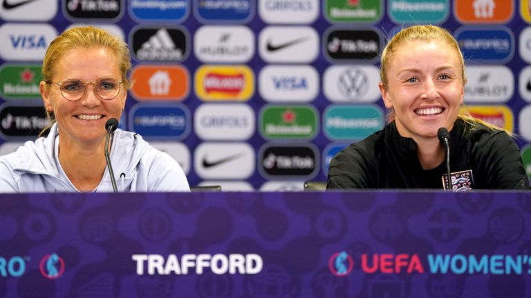 Leah Williamson and Sarina Wiegman spoke to the media ahead of England&#39;s opening Euro 2022 game against Austria