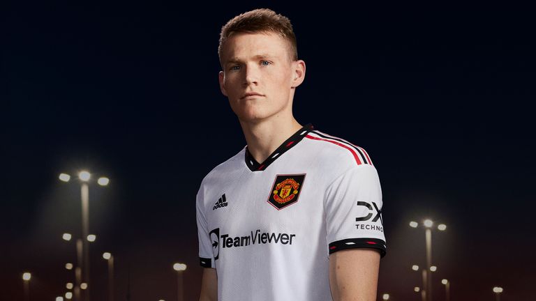 Scott McTominay models the new Manchester United away shirt (pic: adidas)