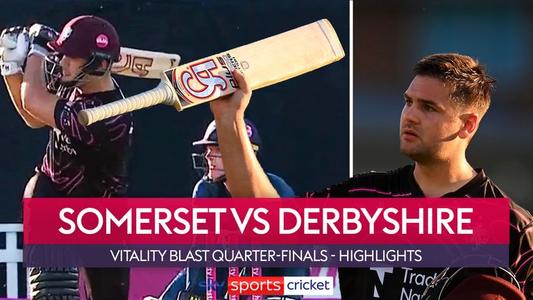 Highlights of the T20 Vitality Blast quarter-final between Somerset and Derbyshire
