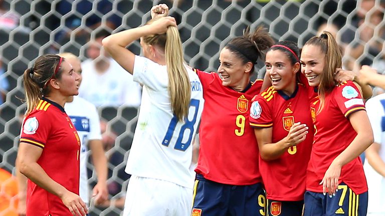 Spain hit back in the first half after Finland had taken an early lead