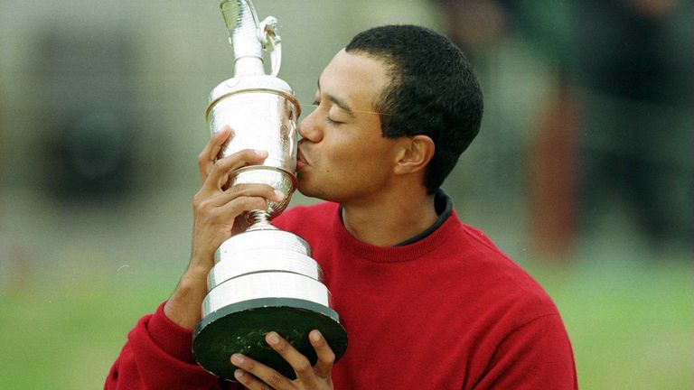 Tiger Woods, The Open winner in 2000 at St Andrews