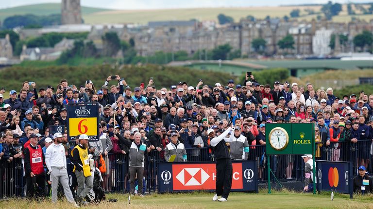 Tiger Woods was followed by comfortably the biggest crowd for any one player or group at The Open over the first two days 