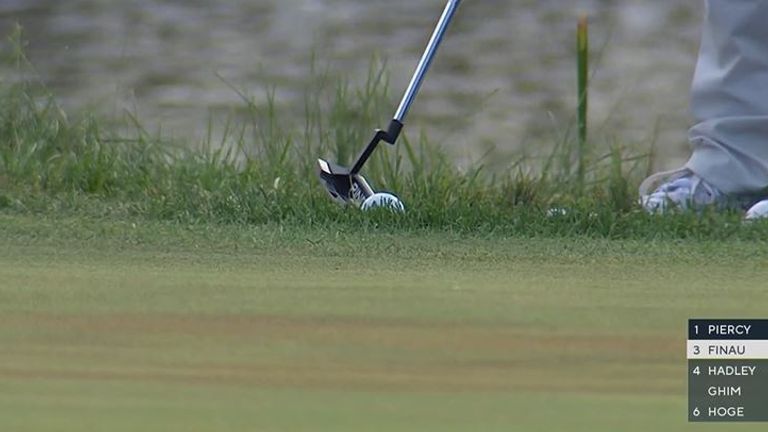 Tony Finau toe of putter