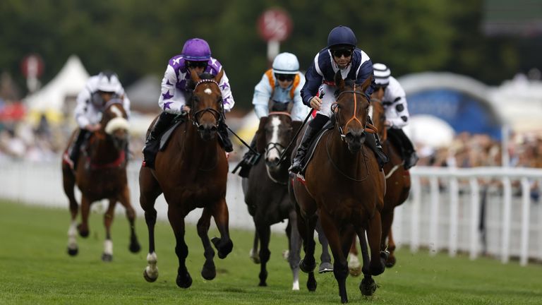 Trillium wins the Group Three Molebomb Stakes at Goodwood