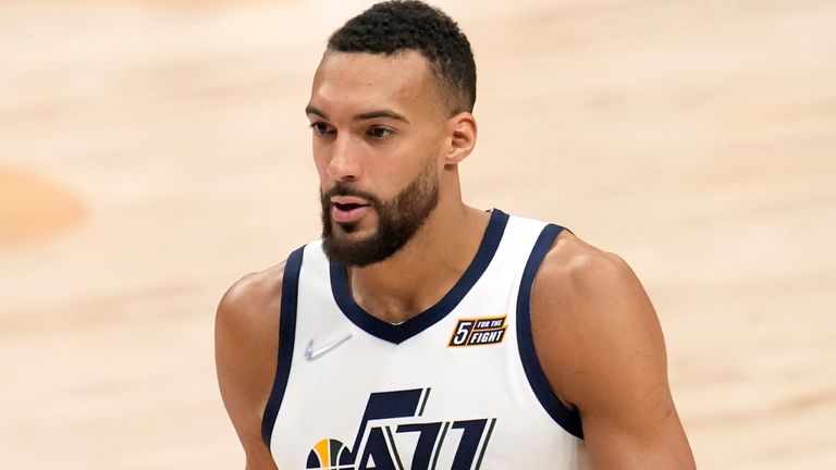 Utah Jazz center Rudy Gobert during Game 5 of the first-round playoff series against the Dallas Mavericks