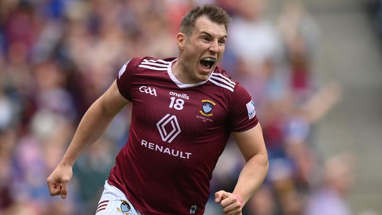 Kieran Martin celebrates his late goal