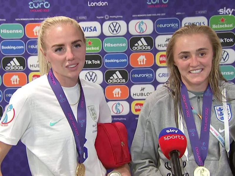 Lioness Chloe Kelly keeps her Euros winners medal in a very