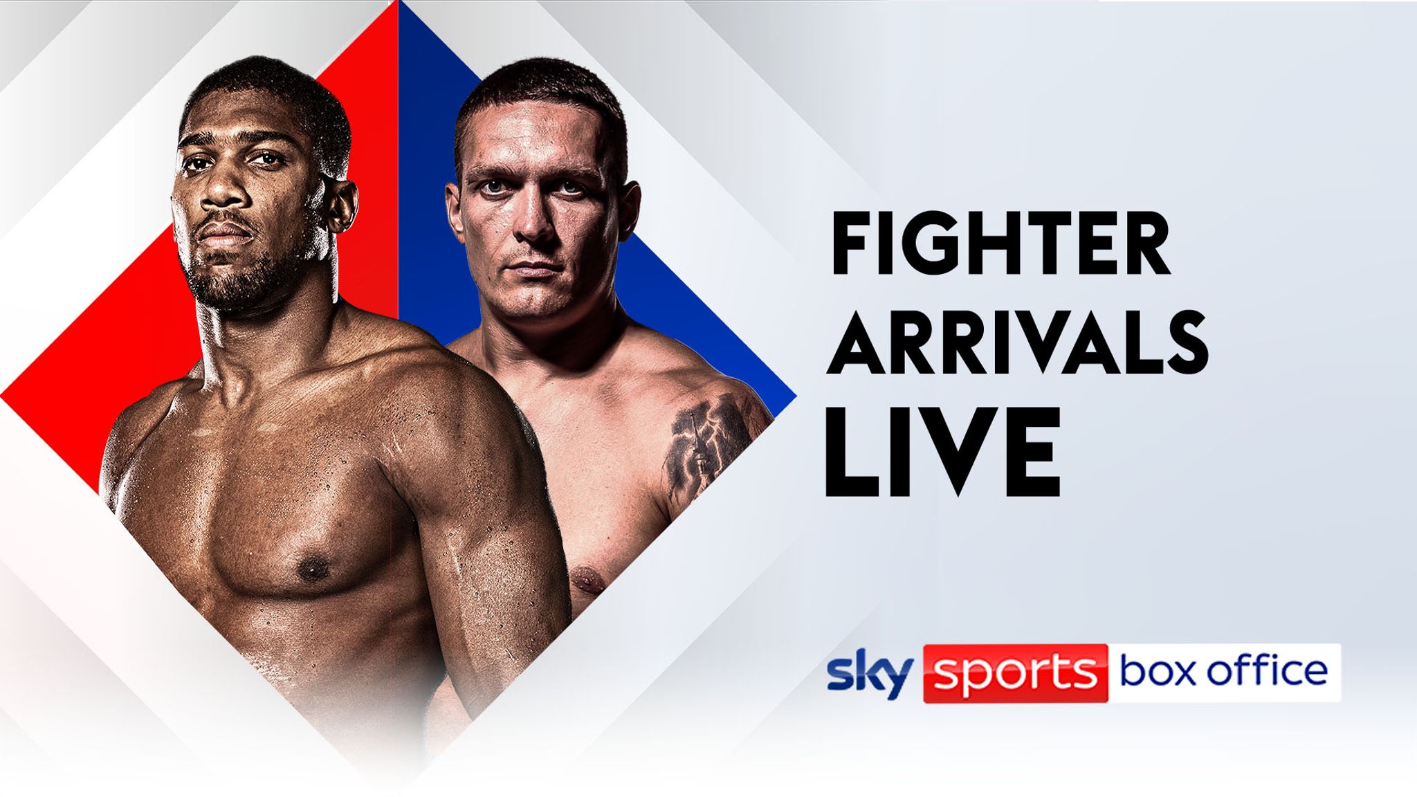 Oleksandr Usyk vs Anthony Joshua Watch the live stream as the fighters make their grand arrivals from 4.30pm Boxing News Sky Sports