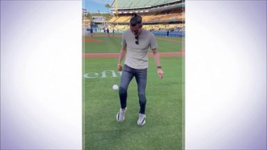 'Stick to football!' - Bale shows off his skills at the baseball