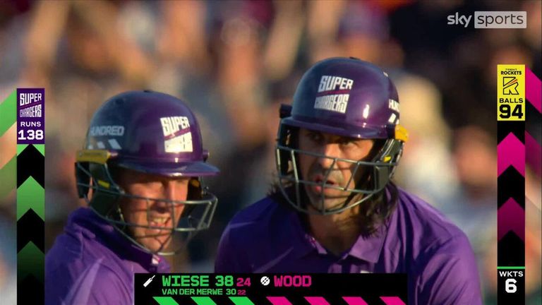 Northern Superchargers batter David Wiese brought up his 50 with back-to back-sixes against Trent Rockets