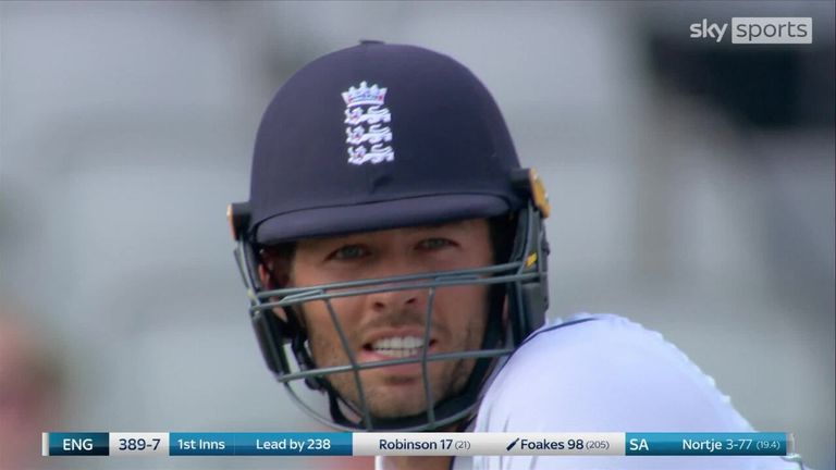 Ben Foakes achieves second Test of hundreds and first at home from 206 deliveries with outer boundary Anrich Nortje