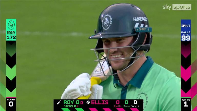 Jason Roy's struggles continued as he was fired by Ellis for a golden duck at The Kia Ova on Thursday night