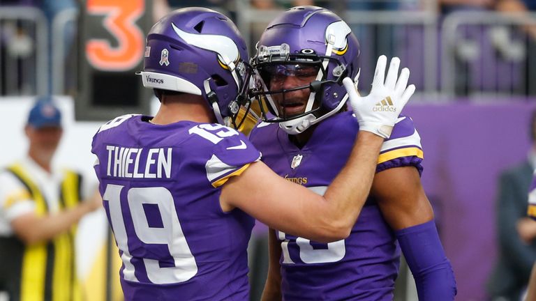 Mira algunas de las mejores jugadas del par productivo de receptores abiertos de Minnesota, Justin Jefferson y Adam Thielen