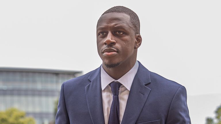Benjamin Mendy arrived at Chester Crown Court on Thursday for the latest day of his trial