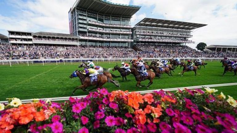Bergerac and Tom Eaves hold off all rivals to take the opening race at the Ebor meeting at York.