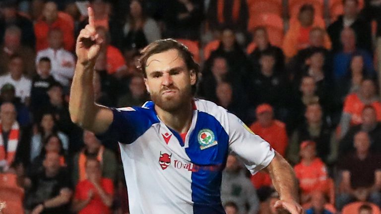 Ben Brereton Diaz celebrates after scoring against Blackpool