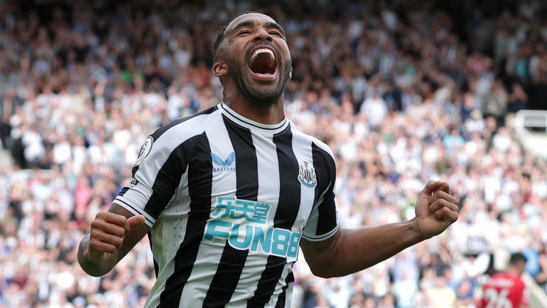 Newcastle United's Callum Wilson celebrates scoring their side's second goal of the game