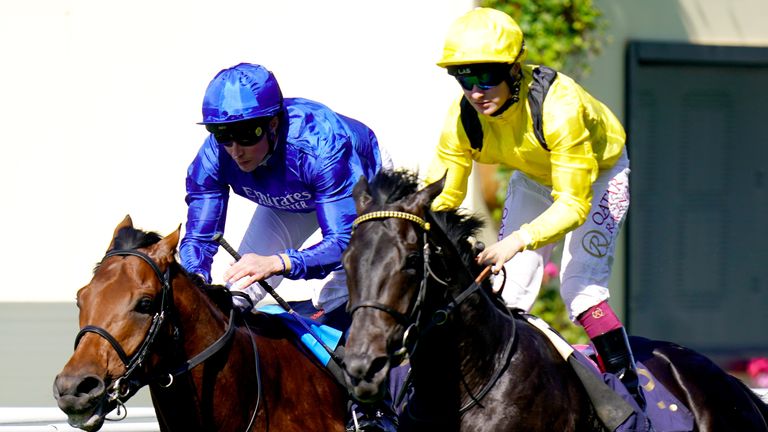 Coroebus and Maljoom clash in the St James&#39;s Palace Stakes at Royal Ascot