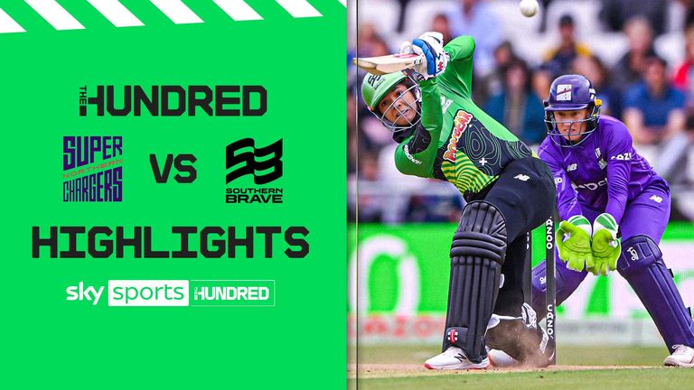 Highlights of The Hundred clash between the Northern Superchargers and the Southern Brave.