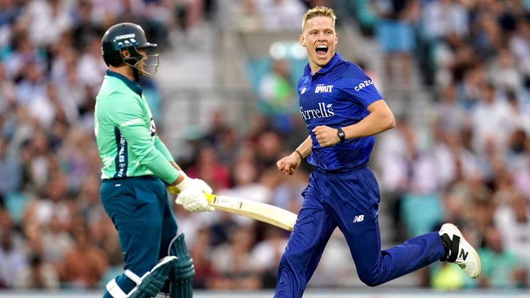 Jason Roy&#39;s poor form continues as he is caught on the first delivery for the Oval Invincibles.