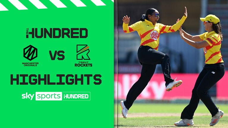 Highlights of the match between Manchester Originals and Trent Rockets in the women&#39;s Hundred.