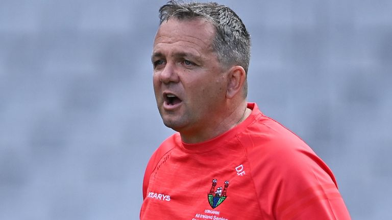 7 August 2022; Cork coach Davy Fitzgerald before the Glen Dimplex All-Ireland Senior Camogie Championship Final match between Cork and Kilkenny at Croke Park in Dublin. Photo by Piaras .. M..dheach/Sportsfile