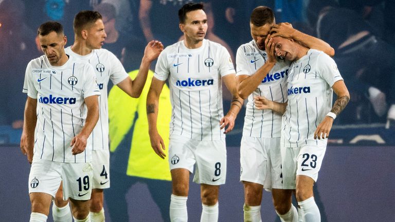 Hearts 0-1 FC Zurich (Agg: 1-3): Jorge Grant sent off as Scottish side lose in Europa League play-off | Football News | Sky Sports