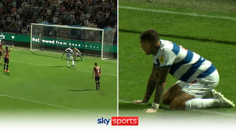 Lyndon Dykes spurned a golden chance to score for QPR in their Championship clash with Hull City on Tuesday night.