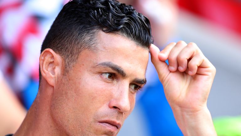 Manchester United&#39;s Cristiano Ronaldo ahead of the Premier League match at St Mary&#39;s Stadium, Southampton. Picture date: Saturday August 27, 2022.