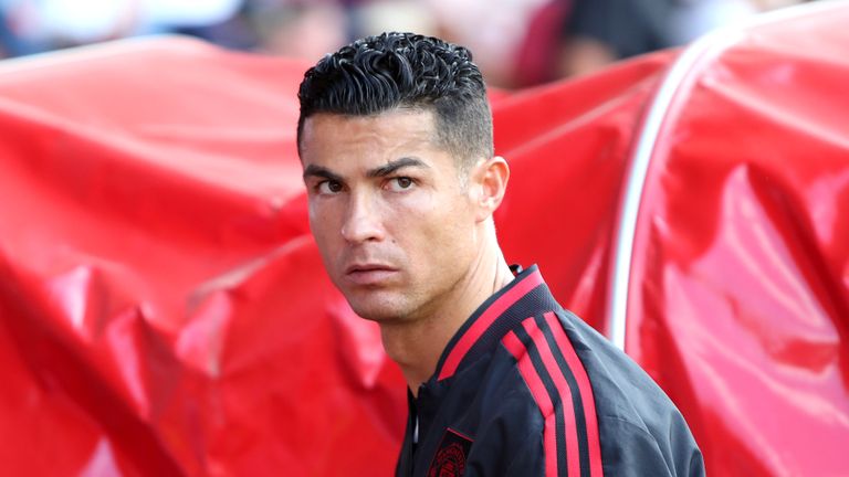 Manchester United&#39;s Cristiano Ronaldo during the Premier League match at St Mary&#39;s Stadium, Southampton. Picture date: Saturday August 27, 2022.