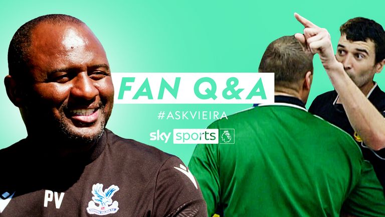 We caught up with Crystal Palace manager Patrick Vieira and put your best fan questions to him including: Which current player reminds Vieira of his playing days? And, what's the REAL story behind his tunnel clash with Roy Keane?