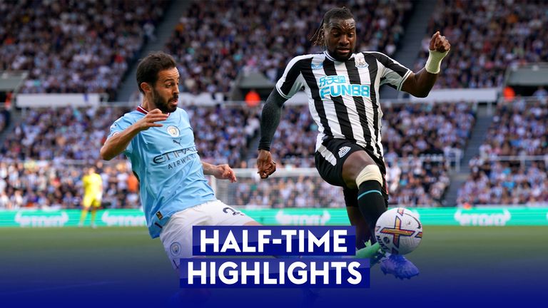 Half-time highlights: Newcastle 2-1 Manchester City