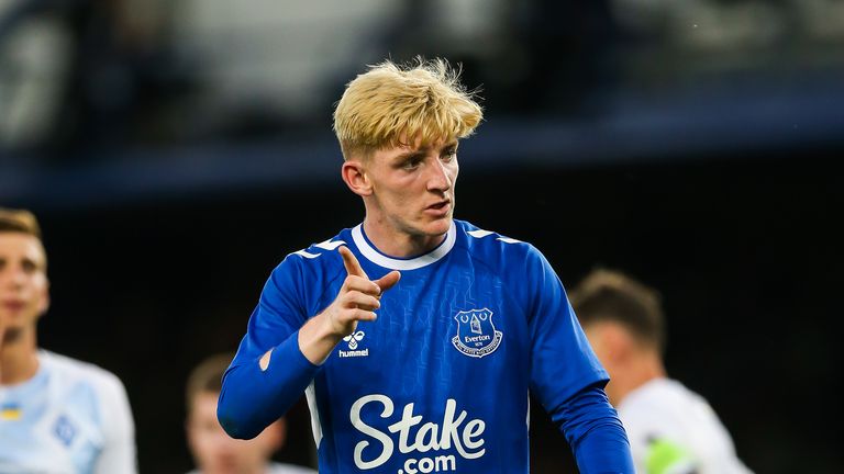 Evertons Anthony Gordon während eines Freundschaftsspiels vor der Saison im Goodison Park, Liverpool.