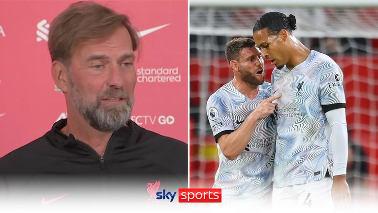 Jurgen Klopp gives his thoughts on the heated conversations on the pitch between Virgil van Dijk and James Milner during their 2-1 loss to Manchester United.