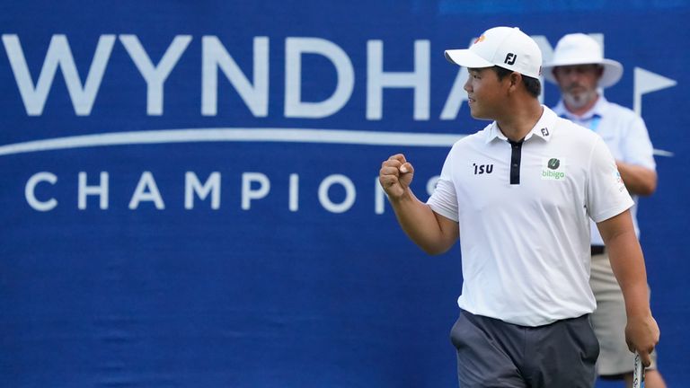 Highlights of the final round from the Wyndham Championship from Sedgefield Country Club in North Carolina.