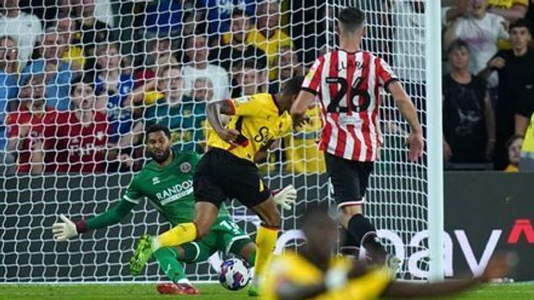 Joao Pedro scored the only goal of the game at Vicarage Road