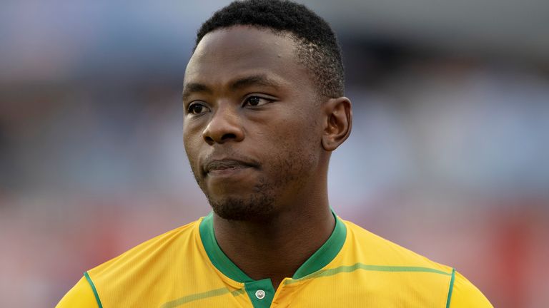 BRISTOL, ENGLAND - JULY 27: Kagiso Rabada of South Africa during the 1st Vitality T20 match between England and South Africa at Seat Unique Stadium on July 27, 2022 in Bristol, England. (Photo by Visionhaus/Getty Images)