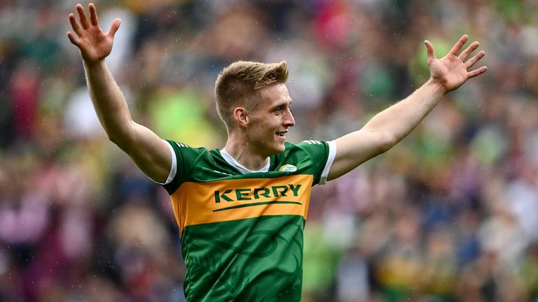 24 July 2022; Killian Spillane of Kerry during the GAA Football All-Ireland Senior Championship Final match between Kerry and Galway at Croke Park in Dublin. Photo by David Fitzgerald/Sportsfile