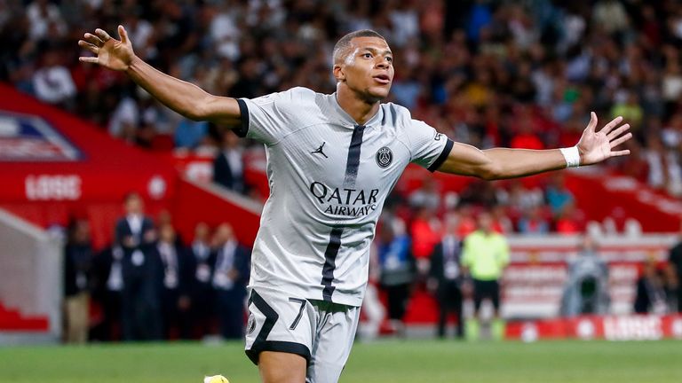 Kylian Mbappe scored PSG's opener at Lille came with just EIGHT seconds on the clock