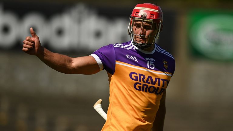 9 August 2020; Lee Chin of Faythe Harriers following the Wexford County Senior Hurling Championship Quarter-Final match between Faythe Harriers and Shelmaliers at Chadwicks Wexford Park in Wexford. Photo by Harry Murphy/Sportsfile