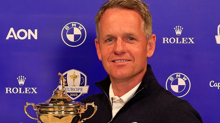 WEST PALM BEACH, FLORIDA - AUGUST 01: 2023 European Ryder Cup Captain Luke Donald poses for a portrait on August 01, 2022 in West Palm Beach, Florida. (Photo by Mike Ehrmann/Getty Images)