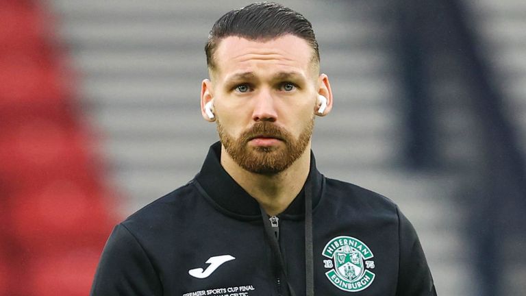 GLASGOW, SCOTLAND - DECEMBER 19: Hibs Martin Boyle pre-match during the Premier Sports Cup Final between Celtic and Hibernian at Hampden Park, on December 19, 2021, in Glasgow, Scotland. (Photo by Alan Harvey / SNS Group)