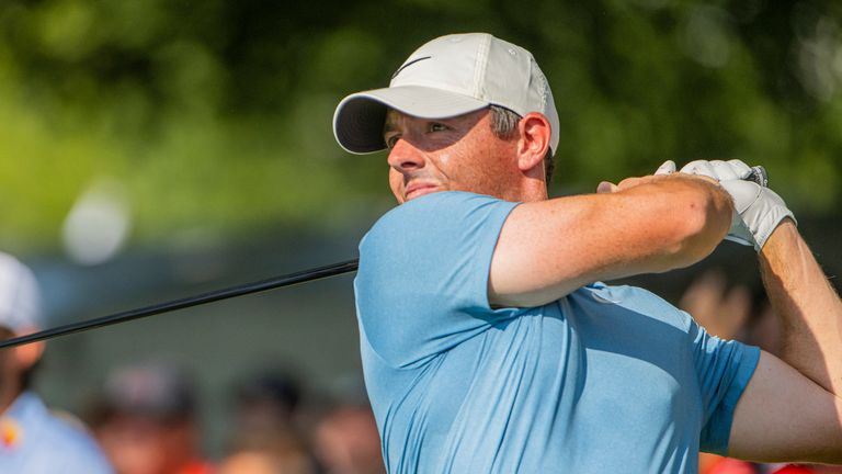 Rory McIlroy on the 10th tee during the third round of the PGA TOUR Championship