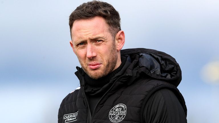 13 February 2022; Offaly manager Michael Fennelly during the Allianz Hurling League Division 1 Group A match between Offaly and Cork at St. Brendan's Park in Birr, Offaly. Photo by Michael P Ryan/Sportsfile