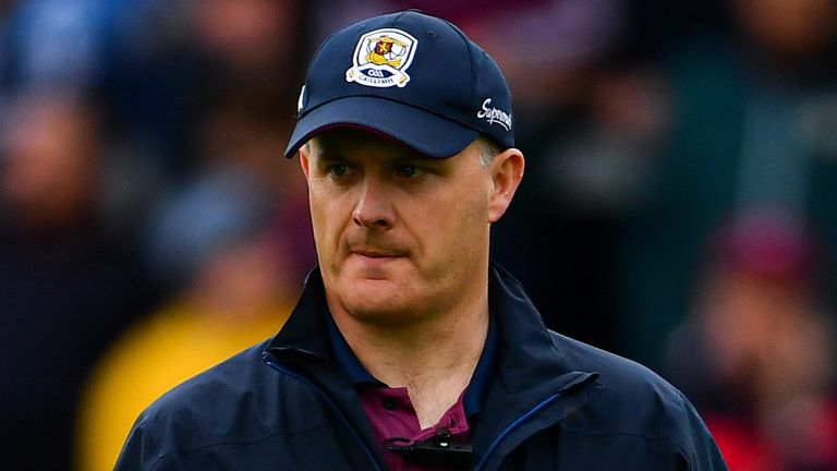 15 June 2019; Galway manager M..che..l Donoghue ahead of the Leinster GAA Hurling Senior Championship Round 5 match between Dublin and Galway at Parnell Park in Dublin. Photo by Ramsey Cardy/Sportsfile