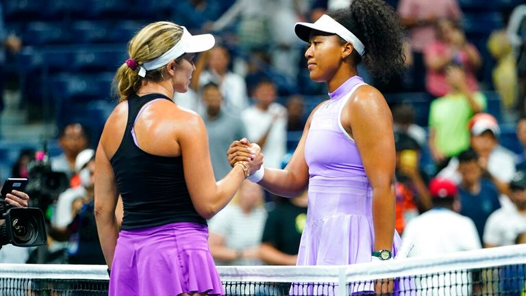 Naomi Osaka suffered defeat for in the first round for the first time ever at Flushing Meadows. (AP Photo/Frank Franklin II)