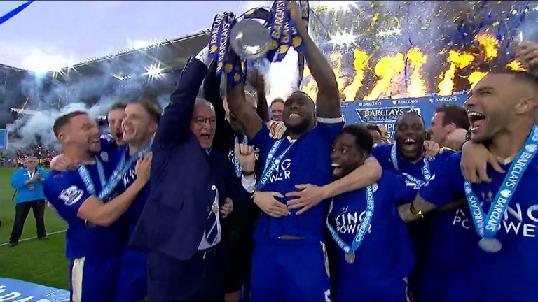 Leicester celebrate their title win