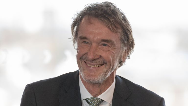 Sir Jim Ratcliffe during the launch event for the Ineos Team UK America's Cup boat 'Britannia' in Portsmouth.
