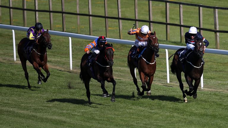 Regal Envoy (right) on the way to his second victory at Bath