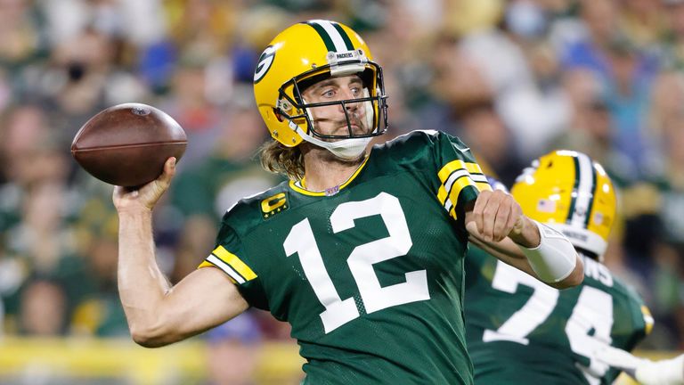 Green Bay Packers quarterback Aaron Rodgers joins an elite group in the NFL with 450 TD passes